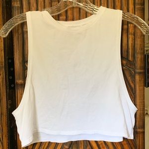 Lululemon Athletica White Muscle Love Crop Tank